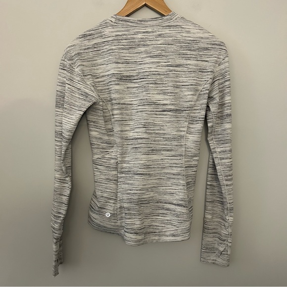 Lululemon Close to Crossing Long Sleeve Rulu Space Dye Camo White Silver Spoon - Picture 5 of 6